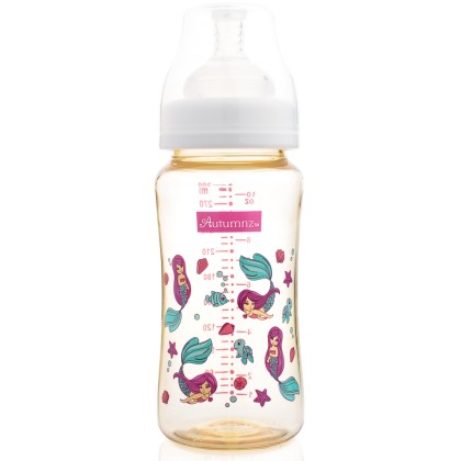 AUTUMNZ PPSU WIDE NECK FEEDING BOTTLE -10OZ/300ML MERMAIDS
