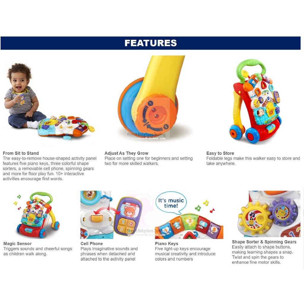 Vtech Sit To Vtech First Steps Baby Walker Remove Legs Vtech First