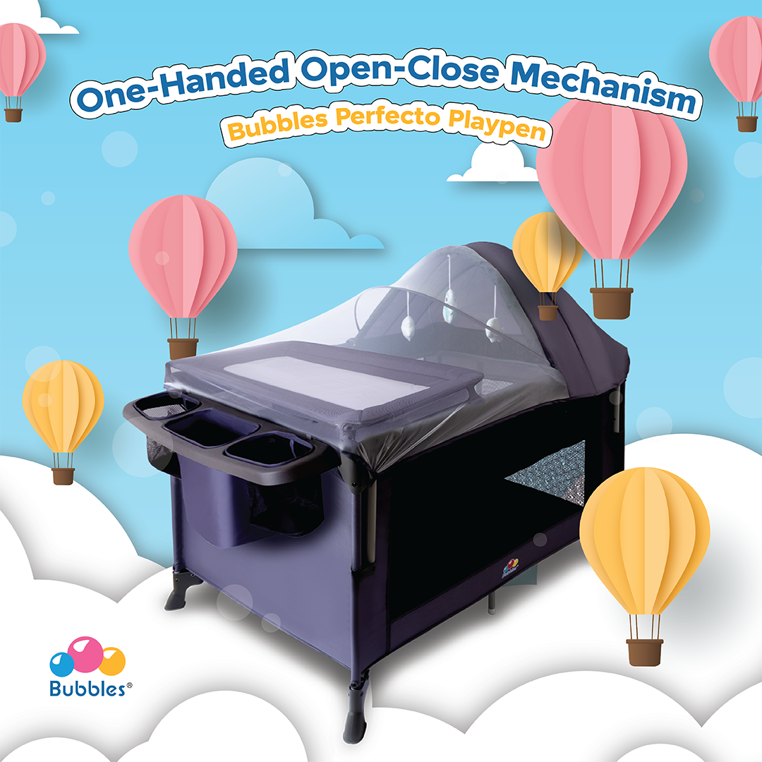 BUBBLES PERFECTO PLAYPEN-GREY Baby Product, Pregnancy's item