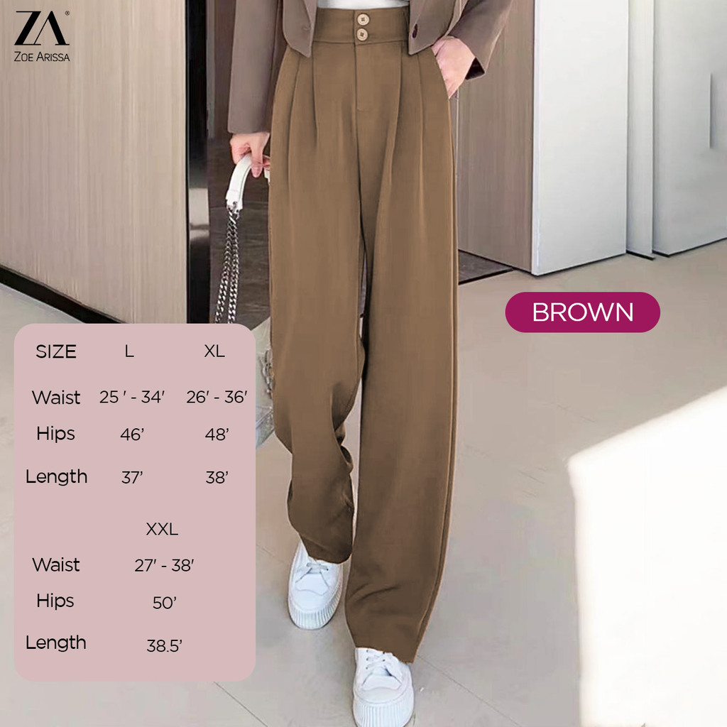 ZOE ARISSA SELUAR WANITA MUSLIMAH Lona Plain Long Pant Khairil