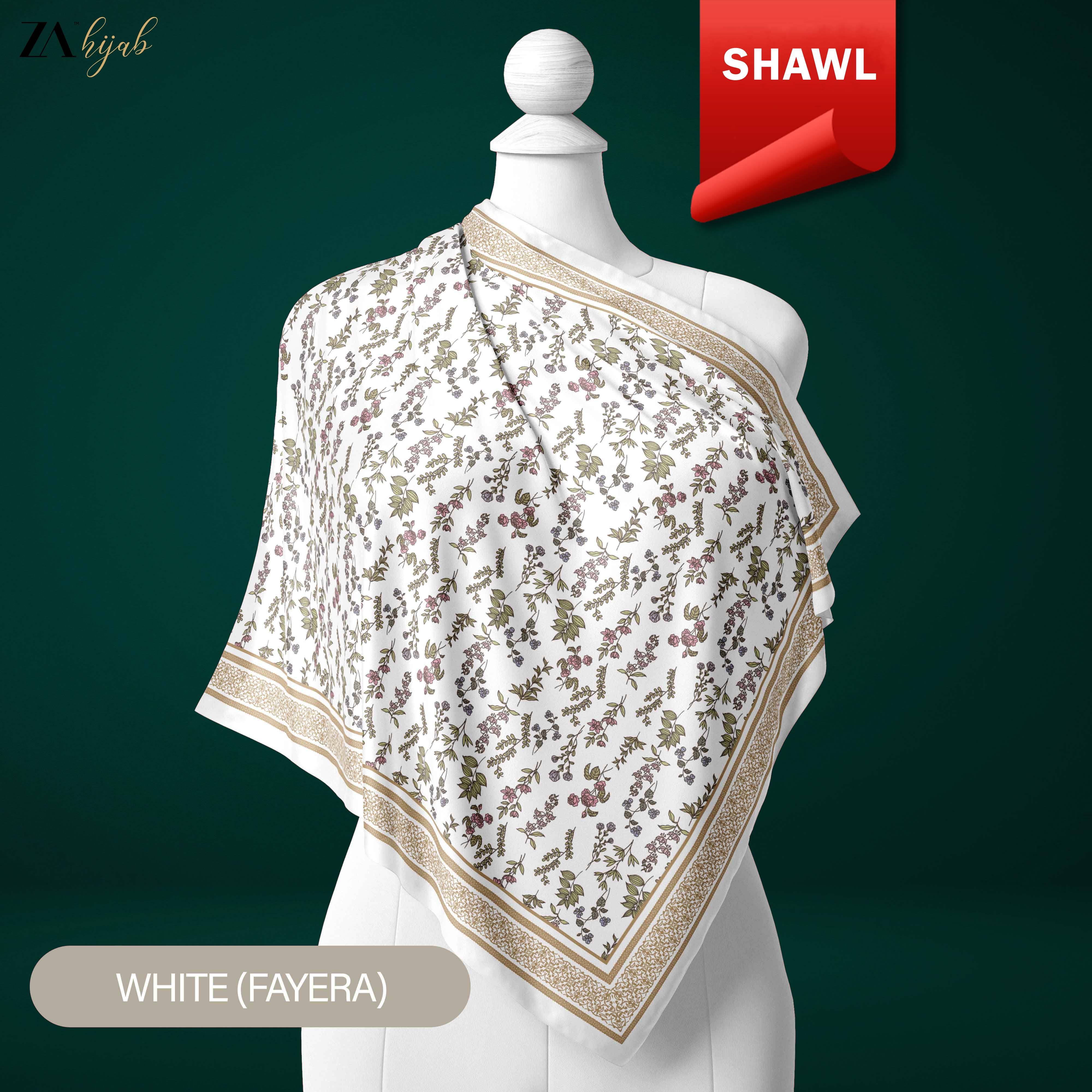 Zoe Arissa Iradina Printed Shawl Hijab | Zoe Arisah