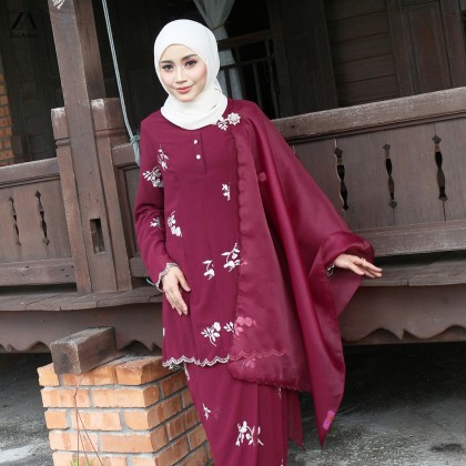 BK3081) [FREE SHAWL] Saskia Kurung | Zoe Arisah