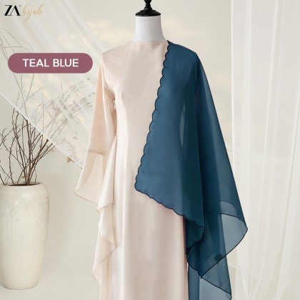 H2456) Leora Organza Shawl | Zoe Arisah